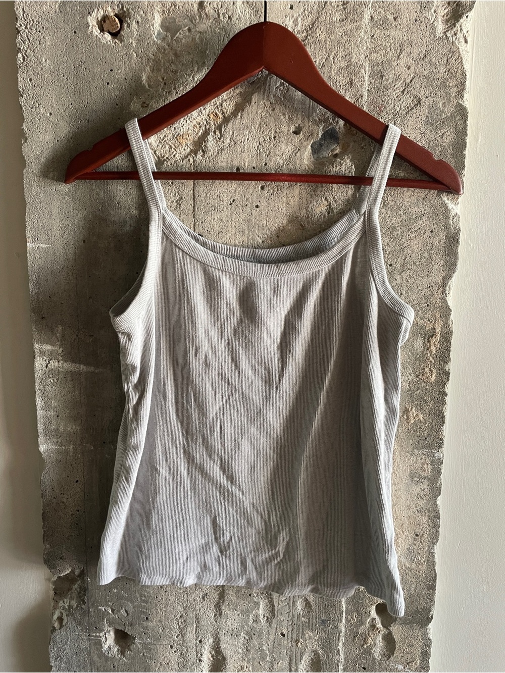 Classic Women's Light Gray Ribbed Tank Top